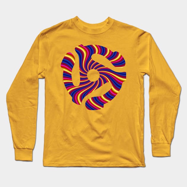 Psychodelic 60's Record Spindle Adapter - Acid Rock Long Sleeve T-Shirt by RainingSpiders